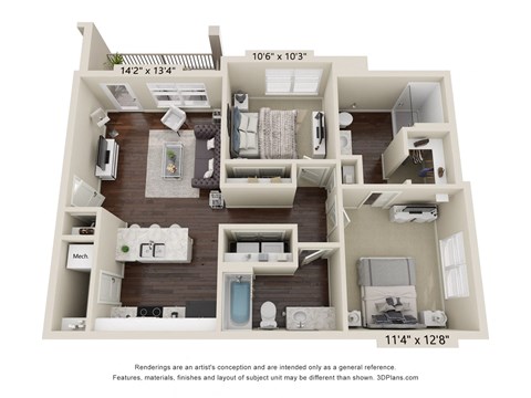 The Harlem 2 Floor Plan